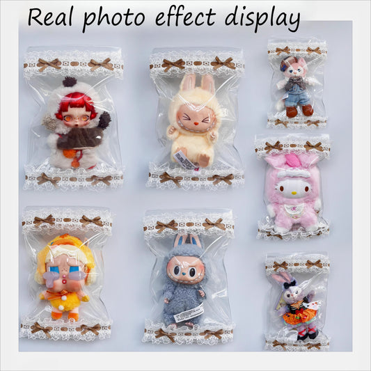 17cm Labubu Protective Case - Clear Dustproof Carrier for Vinyl Figure & Plush Doll