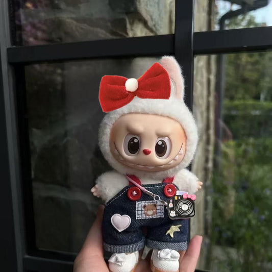 17cm Labubu Outfit Set - Clothes for Series 1/2 Plush Keychain Vinyl Doll Fashion