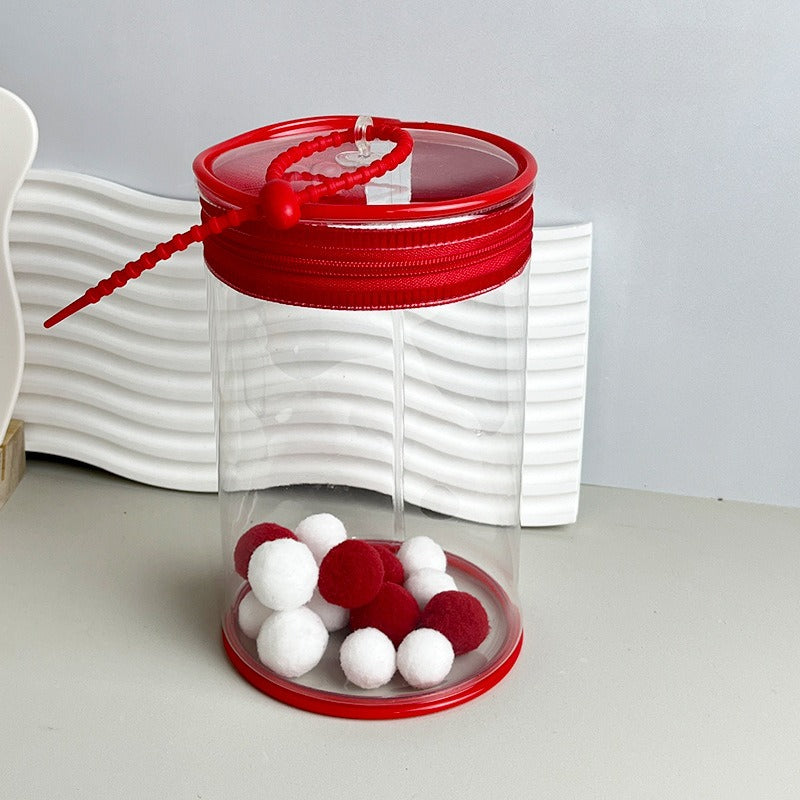 Labubu Coca-Cola Vinyl Case - Clear PVC Carrier for 17cm Cotton Doll, Display Protector