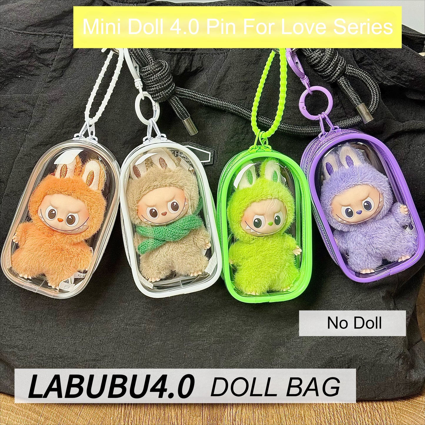 POP MART Labubu 4.0 Pin For Love Protective Cover | Gen 4 Doll Itabag & Outing Carrier
