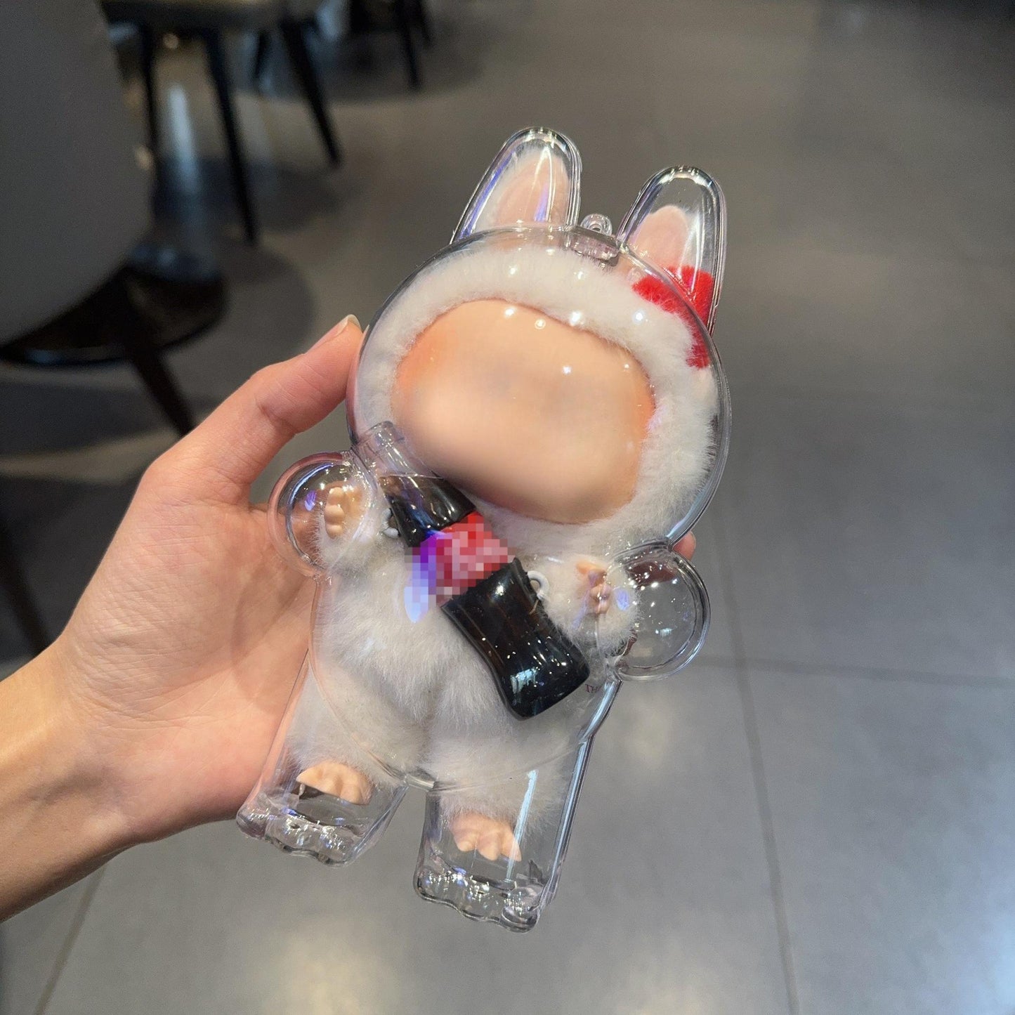 LABUBU Clear Display Case for Cola Series - High-definition, Transparent, Anti-drop & Dustproof Protector for Collectible Doll Case for The Monsters Labubu, Doll Case for LABUBU Accessories