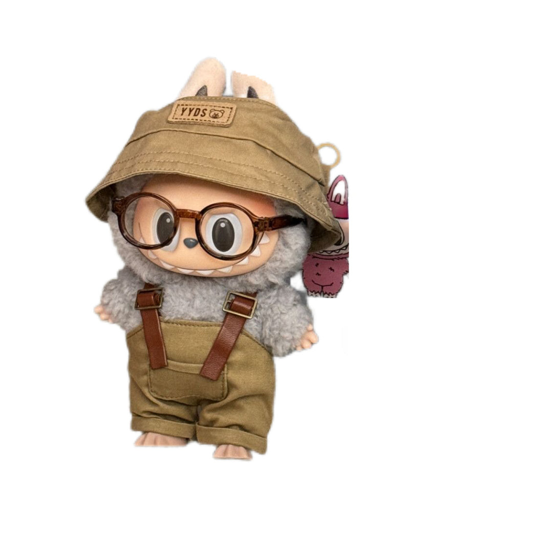 Pop Mart Labubu Outfit Set for 17cm 1st/2nd/3rd Gen Blind Box Figures - Complete Costume Replacement with Hanging Charm, Cute Vinyl Doll Clothes