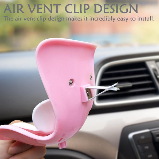 LABUBU Air Vent Clip Design Doll Car Seat, for 17cm Plush Dolls Pink ABS Material Easy Install Accessories for LABUBU Fans Collectors