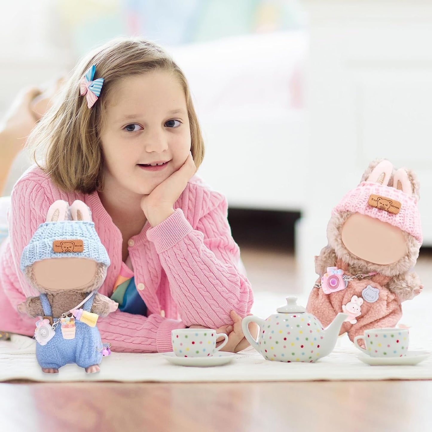 LABUBU CLOTHES - Handcrafted Crochet 3-Piece Set, Premium Outfit with Stylish Clothes Accessories for LABUBU
