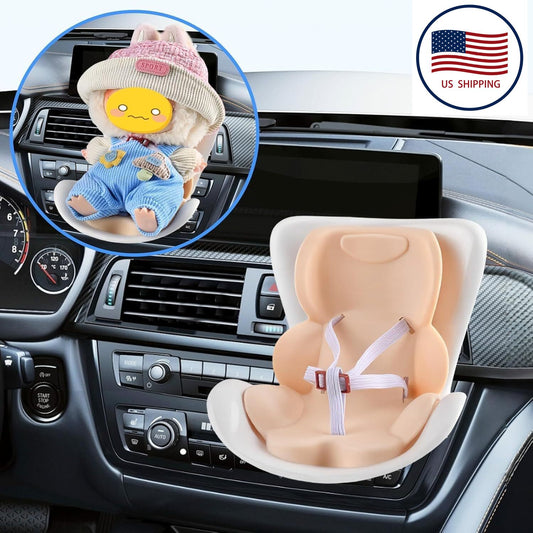 Doll Car Seat for 17cm Dolls with Air Vent Clip, Car Ornament for Doll Fans