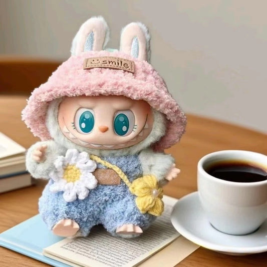 **(Doll Clothes Only) Labubu Gen 1-3 Sitting Party Spring Field Outfit Set | 17cm Vinyl Doll Charm Clothing & Accessories**