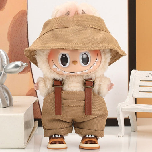 17cm Labubu Coca-Cola Outfit - Series 1/2/3 Vinyl Figure Clothes for Keychain Doll
