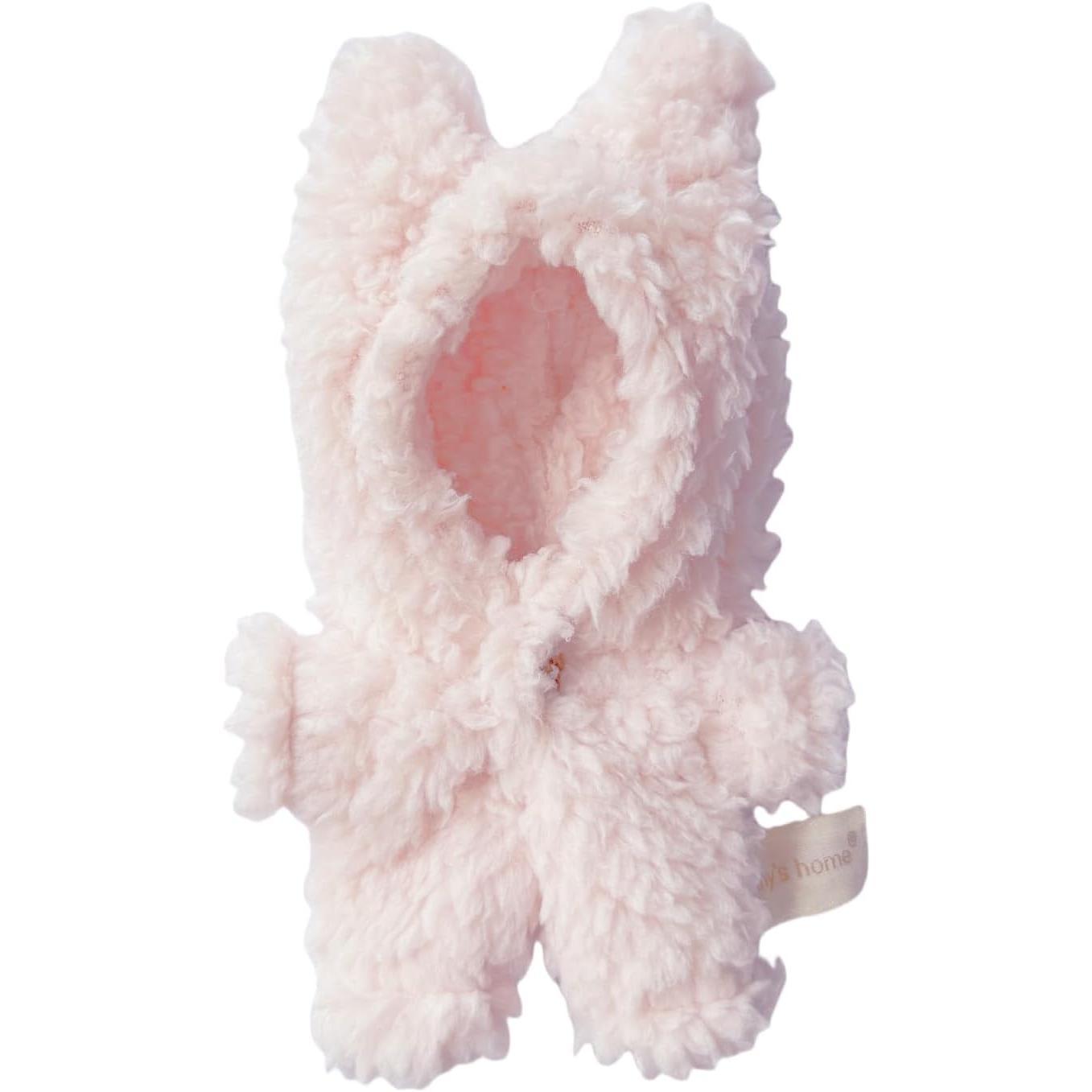 LABUBU DOLL CLOTHES - PINK MELODY SET (No Doll Included), Overalls Set for 6.7inch Plush Doll Suit, Faking Animal Style Outfit Jumpsuit, Cute Fashion Dress Up Clothes Accessories for 1st/2nd/3rd Gen LABUBU (Rabbit)
