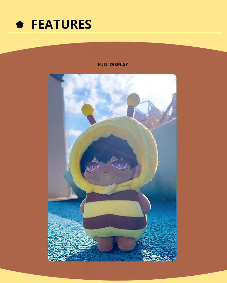 Handmade Tempura Shrimp Outfit for 17CM Labubu - Standard Body Cotton Doll Clothing Set
