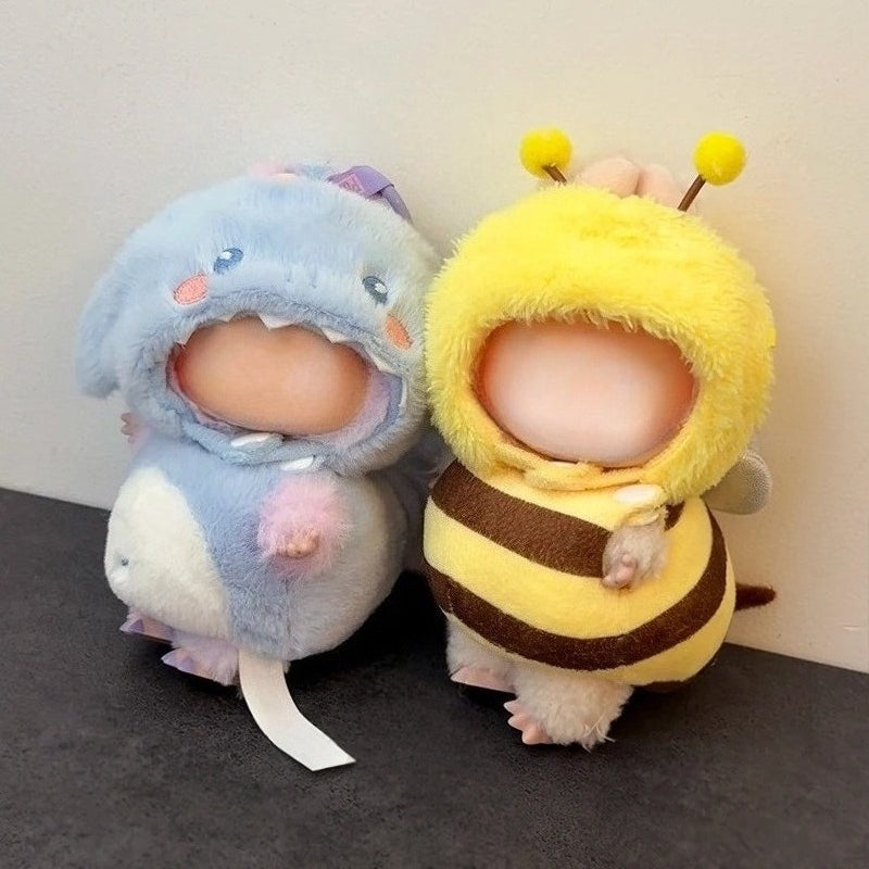 17cm Labubu Macaron Bee Outfit Set for Vinyl Figure 1st/2nd/3rd Gen Keychain Doll