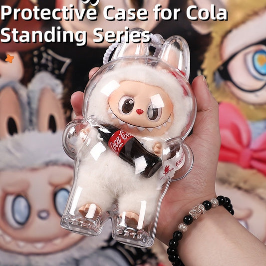 High Clarity Labubu Display Case - Coca Series Dust Cover Fits All Generation Dolls