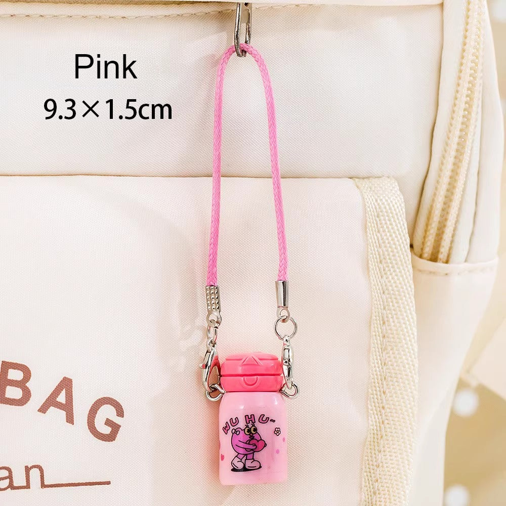 Mini Thermos Pendant | Miniature Resin Lifelike Water Cup – Cute DIY Backpack Decoration, Small Gift for Students