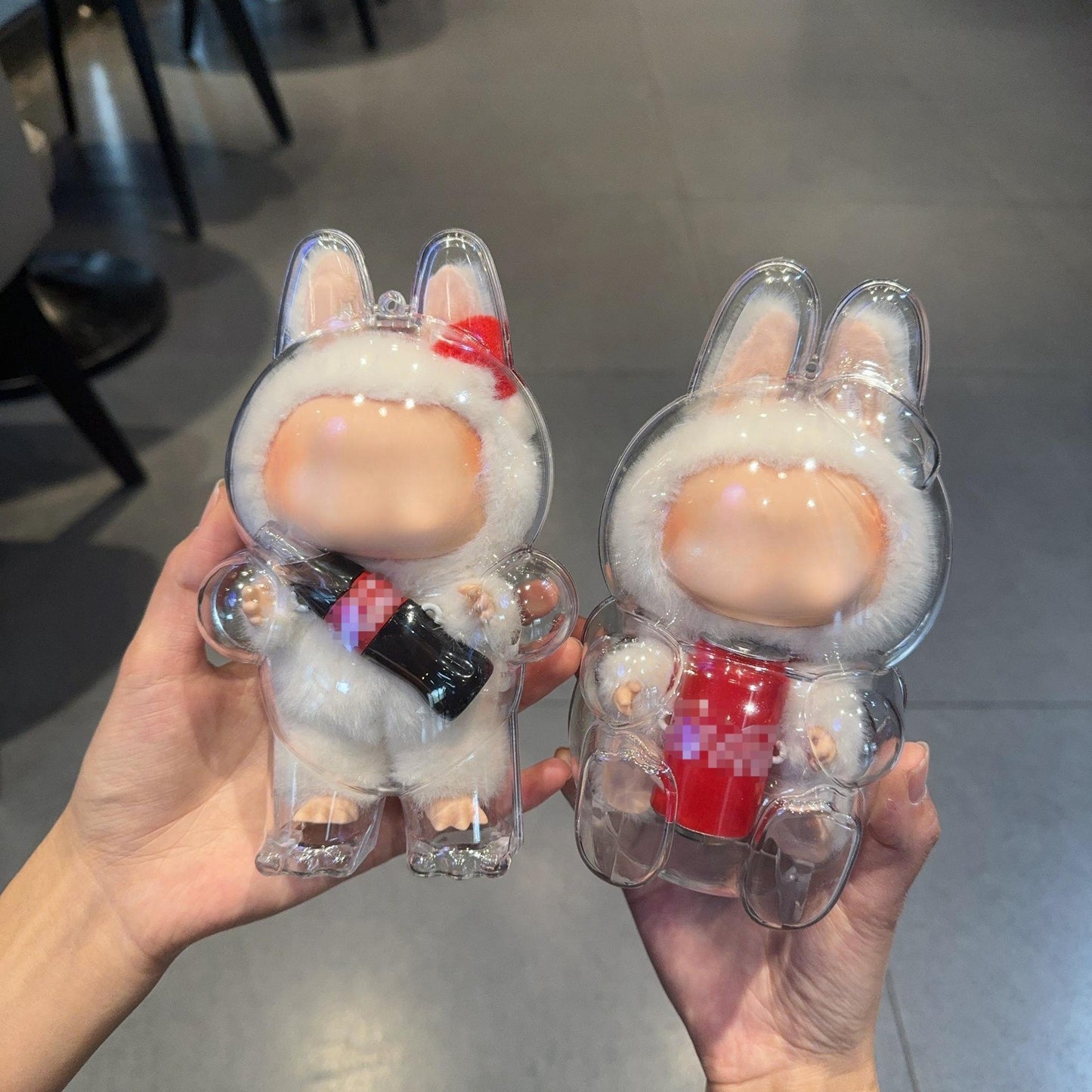 LABUBU Clear Display Case for Cola Series - High-definition, Transparent, Anti-drop & Dustproof Protector for Collectible Doll Case for The Monsters Labubu, Doll Case for LABUBU Accessories