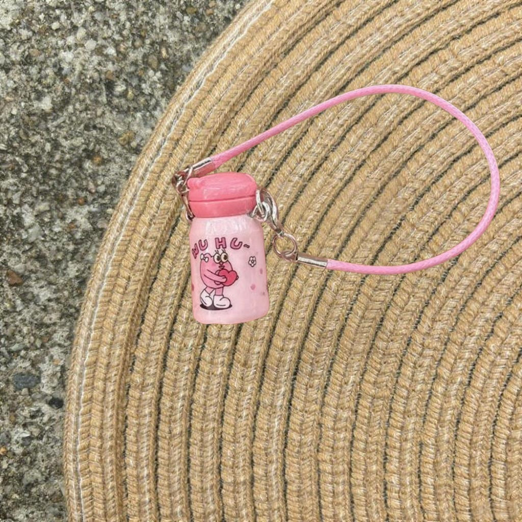 Labubu Mini Water Bottle Set - 3-5cm Bag Charm Accessories for Gen1-3 Dolls