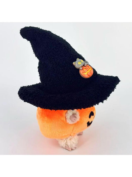 17cm Labubu Halloween Pumpkin Outfit - Plush Costume for Vinyl Doll (No Doll Included)