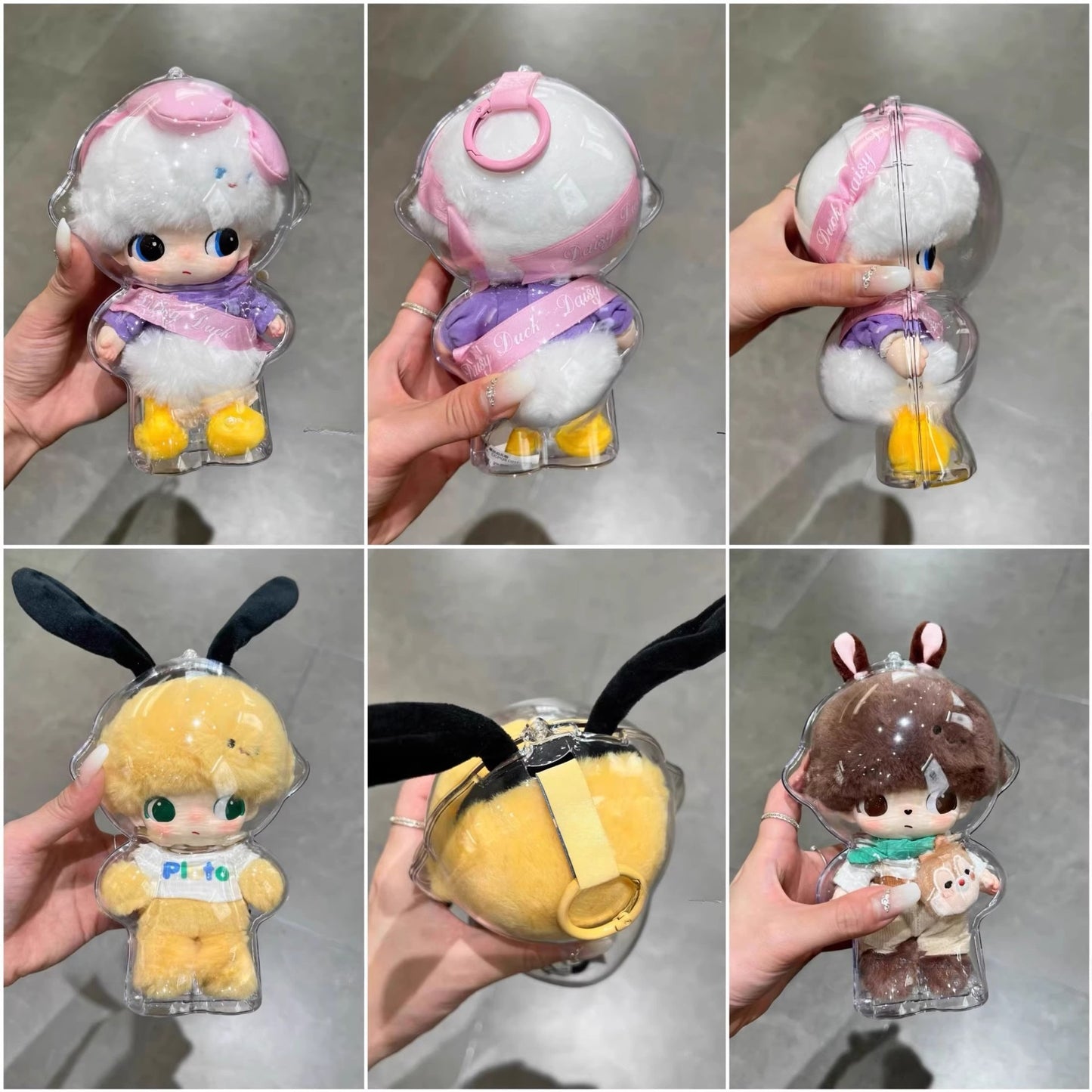 DIMOO Crystal Clear Case - Premium Acrylic Dustproof Shell for 10cm Vinyl Dolls
