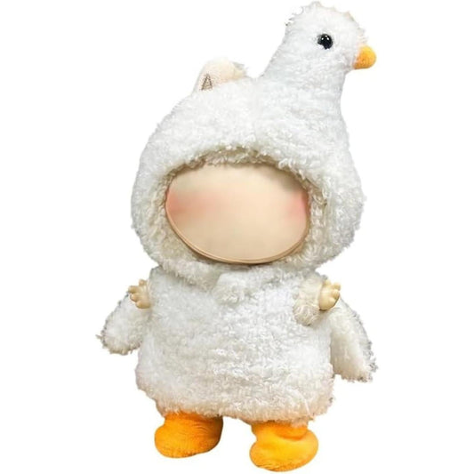 Stylish Adorable for LABUBU Clothes Outfits – 17cm Outfit with Exquisite Accessories for Dressing Up (No Doll Included) (Little Swan (hat+Sweater+Socks))