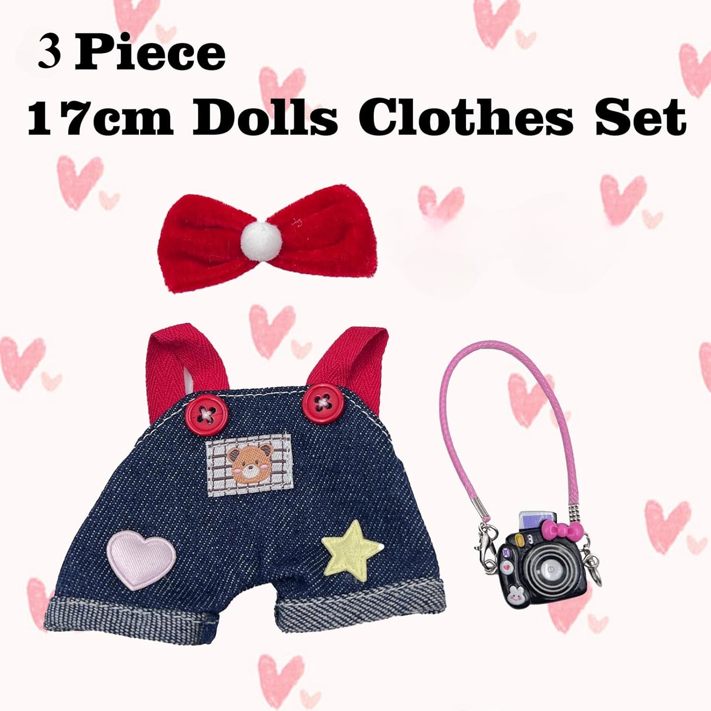 17cm Doll Clothes & 2 Set for 17cm Dolls-Exquisite Accessories for Doll, Cute Clothes for Dolls Dress up Unique Style (Blue)