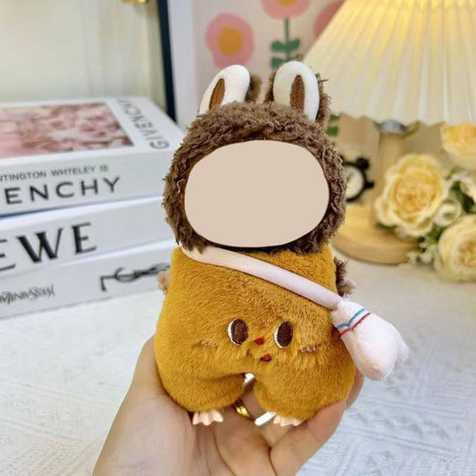 LABUBU CLOTHES for 17cm/6.7" Plush Doll Outfits – No Doll Included – Fashion Accessories for LABUBU Lovers & Collectors (3D Brown Bear)