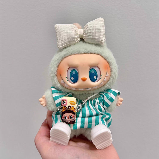 Mini LABUBU Phone Strap - Kawaii Vinyl Toy Pendant for Keychains & Bags