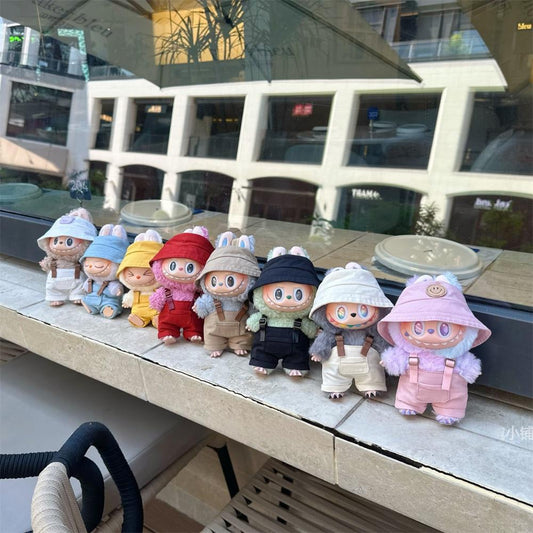 15-17cm Labubu Overalls Outfit - Series 1/2/3 Blind Box Keychain Change Clothes
