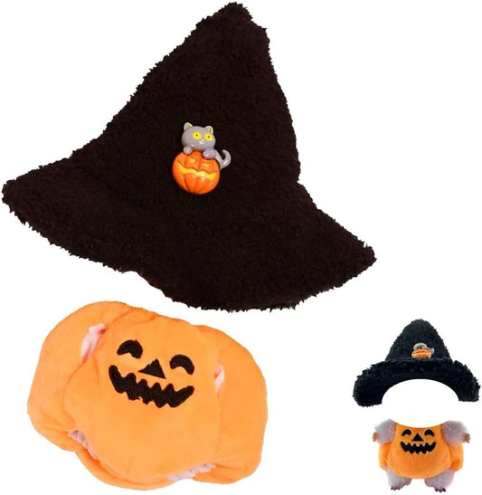 2025 Halloween Clothes for Labubu, Cute Outfit for 17cm Labubu Clothes, Premium Halloween Costume for Dolls Outfit Halloween Doll Clothes Pumpkin Outfit Accessories for Labubu Gift or Display (#A)