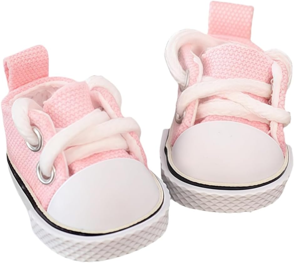 17cm Doll Shoes (No Doll), Mini Shoes Replacement, Cute Kawaii Fashion Shoes for 6.7inch Doll Suit, Shoes & Clothes Accessories for 1st/2nd/3rd Gen Doll Play & Display White