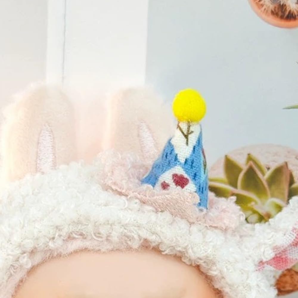 Clothes for 17cm Labubu Halloween Clothes, Cute Outfit and Hat for Labubu Dresses, Fashion Handmade Accessories for Labubu Doll (Pumpkin)