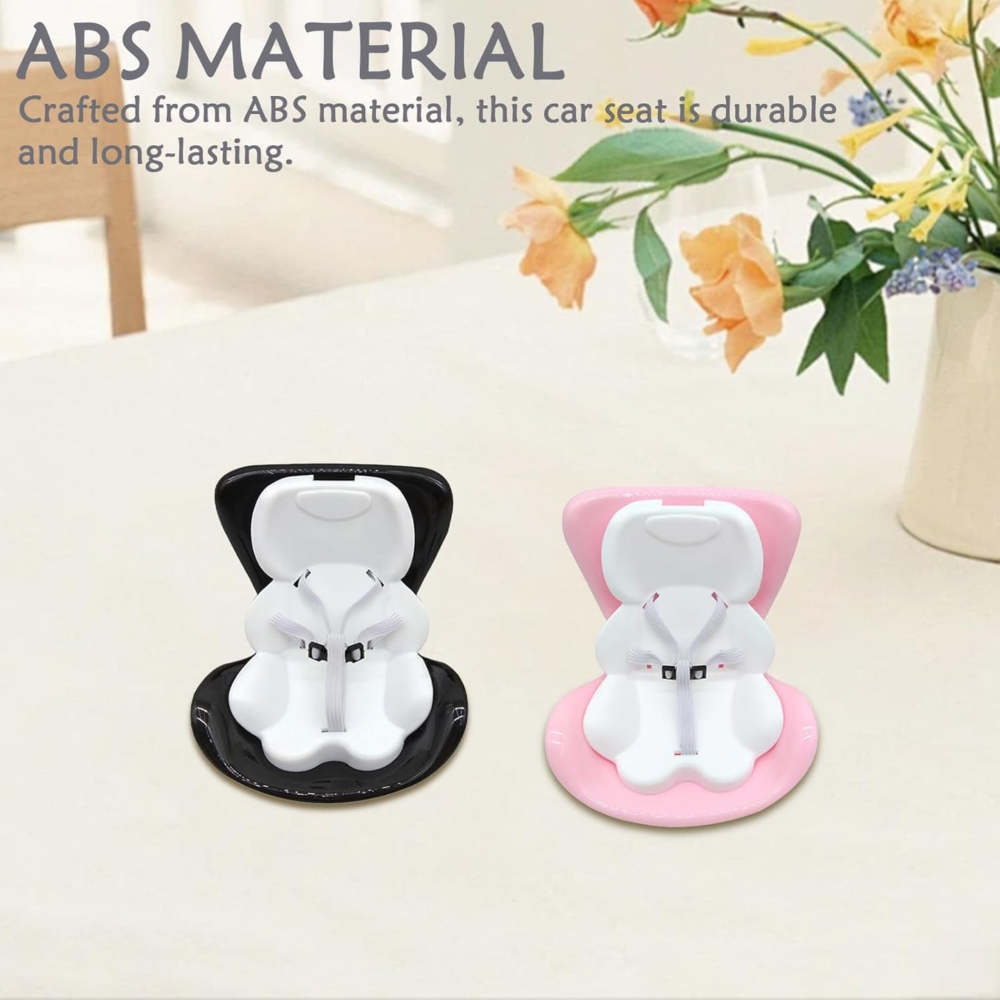 LABUBU Air Vent Clip Design Doll Car Seat, for 17cm Plush Dolls Pink ABS Material Easy Install Accessories for LABUBU Fans Collectors
