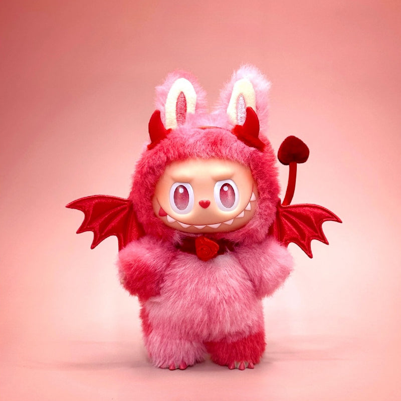 17cm Labubu Halloween Trick-or-Treat Red Devil Outfit Set | Wings, Tail & Horns Included