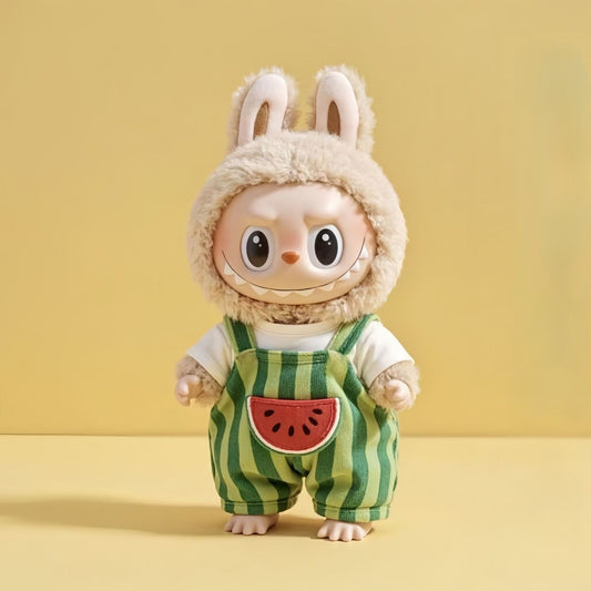 Labubu Fruit Party Costume Set - Watermelon Outfit for 17cm Plush Dolls