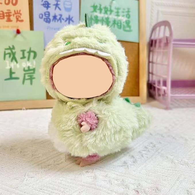 LABUBU CLOTHES for 17cm/6.7" Plush Doll Outfits – No Doll Included – Fashion Accessories for LABUBU Lovers & Collectors (3D Brown Bear)