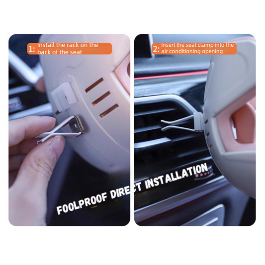POP MART Labubu Car Seat Decor - Cute Vinyl Figure Holder for Air Vent w/Clip | Safe Non-Obstructive Vehicle Accessory