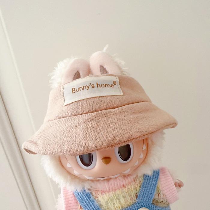 17cm Labubu Handmade Couple Outfit Set | Macaron Swaeter + Matching Overalls | Vinyl/Plush-Compatible Clothes Only with Detachable Keychain Charm