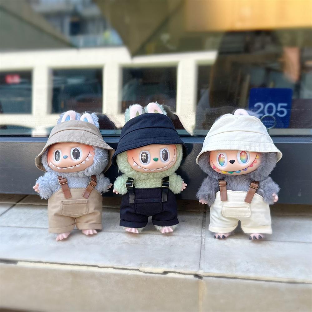 15-17cm Labubu Overalls Outfit - Series 1/2/3 Blind Box Keychain Change Clothes