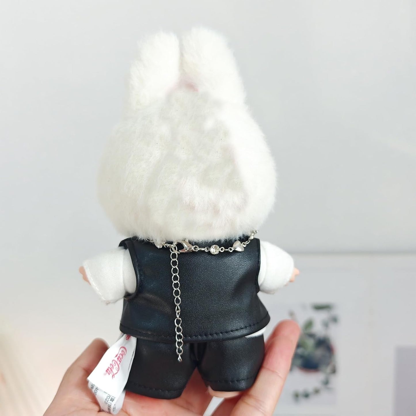 New Clothes for Lububu, 5-Piece Lububu Doll Outfits, Fashion Top, Hat, Shoes, Skirt, Camera Set Accessories, Exquisite 17 Cm Lububu Clothing (No Doll) (Purple)