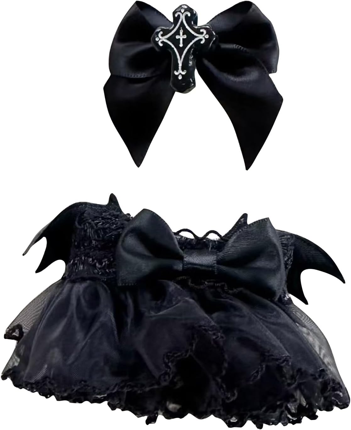 Cute Halloween Costumes for La-bu-bu, Outfit for Doll, Costumes Compatible with Dolls, Personality Adorable Dolls Clothes Accessories (No Doll), DIY Kids Gifts (Black)