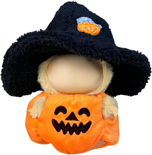 Doll Outfit Clothes Set for 17cm Dolls, Premium Fashion Halloween Pumpkin Witch Hat for Dolls Accessories (NO Doll) (Halloween Pumpkin)