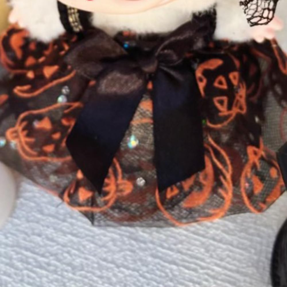 2025 Halloween Clothes for Labubu, Cute Outfit for 17cm Labubu Clothes, Premium Halloween Costume for Dolls Outfit Halloween Doll Clothes Pumpkin Outfit Accessories for Labubu Gift or Display (#A)