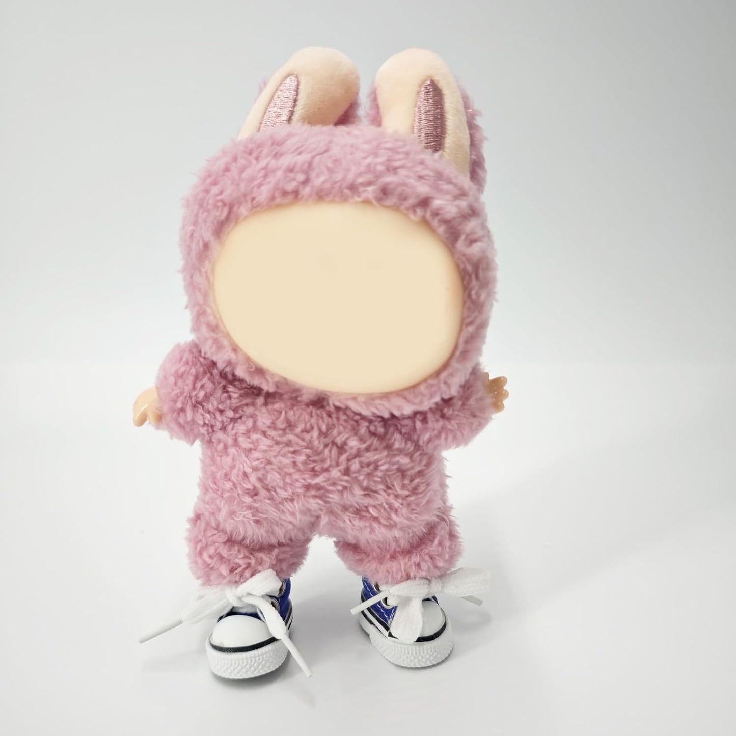 Mini Doll Shoes, 1 Pair Cute Lace Up Canvas Sneakers Compatible for 17cm/15cm Doll Shoes Toy Outfit Accessories(White)