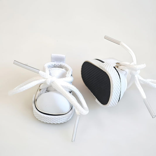 17cm Doll Shoes (No Doll), Mini Shoes Replacement, Cute Kawaii Fashion Shoes for 6.7inch Doll Suit, Shoes & Clothes Accessories for 1st/2nd/3rd Gen Doll Play & Display White