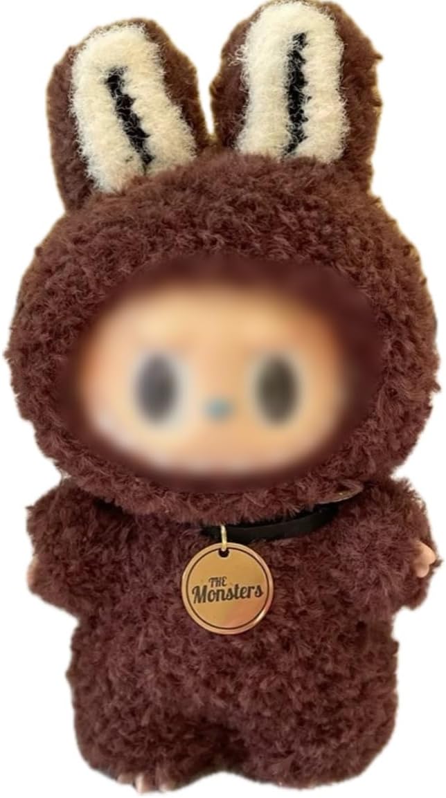 Plush Clothing for Labubu (NO Doll) for Macaron for Have a Seat and for Big into Energy,Handmade Plush Clothes Set for 6.7 inches Doll,Premium Outfit with Accessories for Labubu V1/V2/V3 (Puppy)