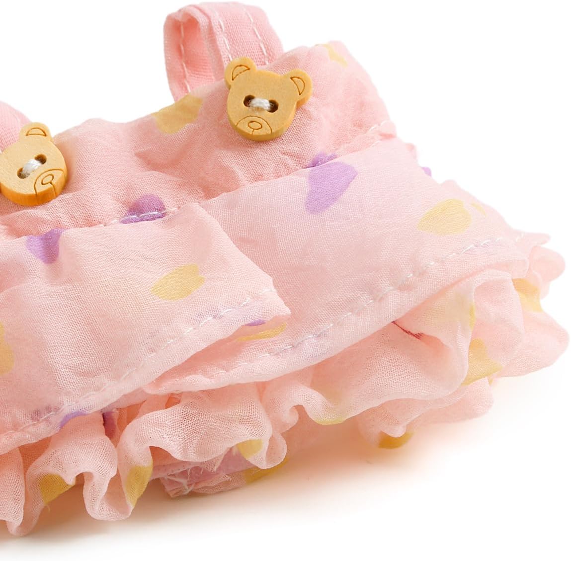 Doll Clothes(No Doll),Cute Kawaii Style for 17cm Dolls Accessories Floral Dress & Sun Hat Set Green