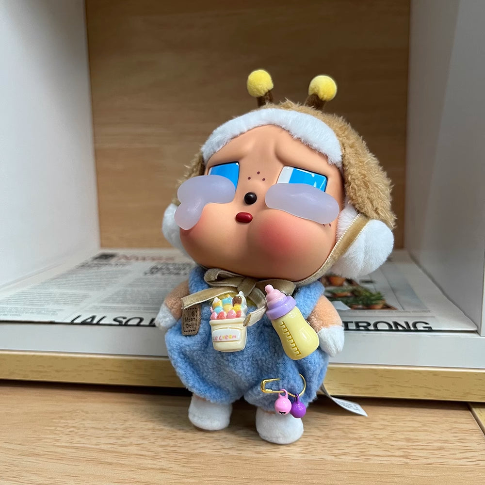 CRYBABY Tears Factory Onesie - Milk Bottle Overalls Set for 10cm Vinyl Dolls