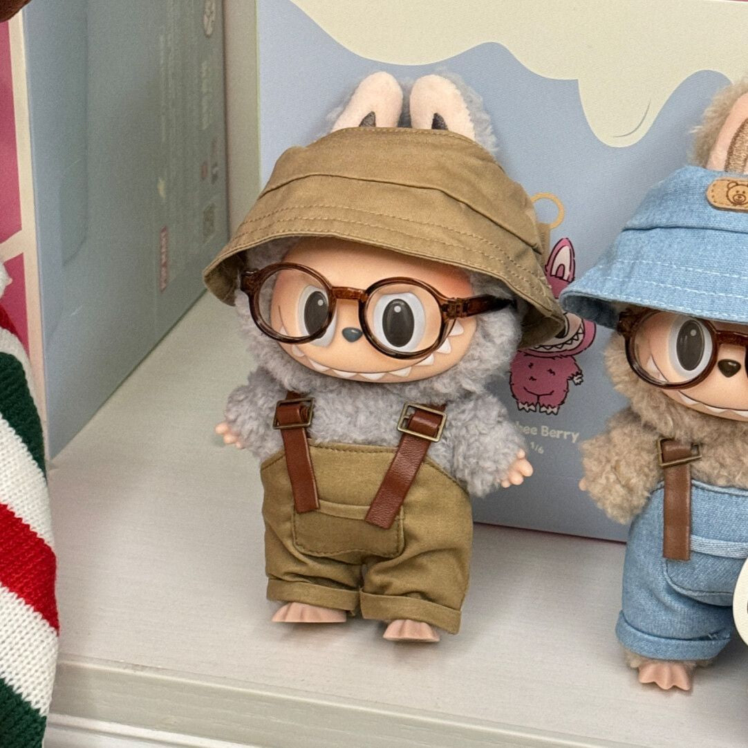 Pop Mart Labubu Outfit Set for 17cm 1st/2nd/3rd Gen Blind Box Figures - Complete Costume Replacement with Hanging Charm, Cute Vinyl Doll Clothes