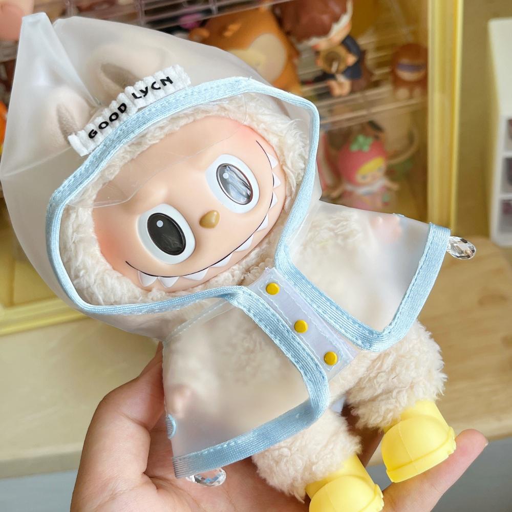 Labubu Gen 1-3 Compatible Raincoat & Rain Poncho Accessories | Vinyl Blind Box Doll Clothing & Charms