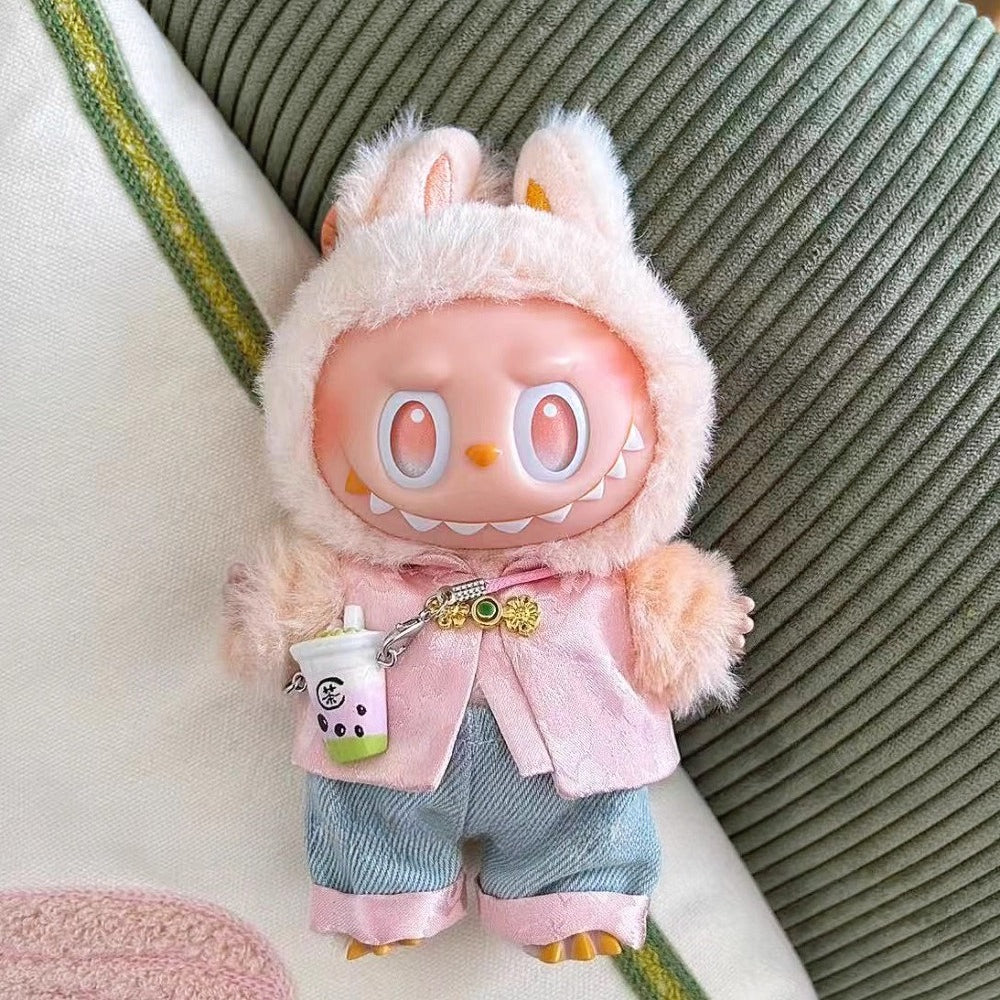 POPMART Big into Energy Series 3 Labubu Vinyl Doll Clothes | Overalls & Dress Outfits (Clothes Only)