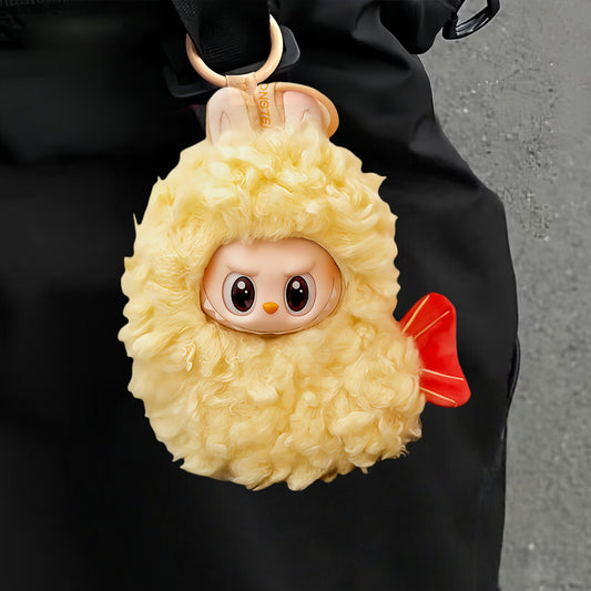 17cm Labubu Handmade Fried Shrimp Costume Set | Clothes Only for Vinyl/Plush Dolls (Gen 1-3)