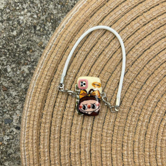 Labubu Mini Water Bottle Set - 3-5cm Bag Charm Accessories for Gen1-3 Dolls