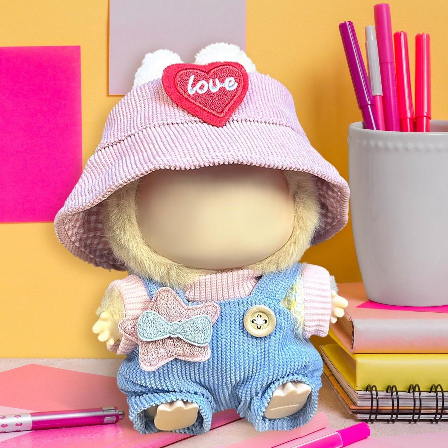 Clothes Fit for LABUBU Doll, Fashion Doll Clothes Outfit Set Cute Theme Designer Toys Dress Accessories for Collector Fans Display (Star)